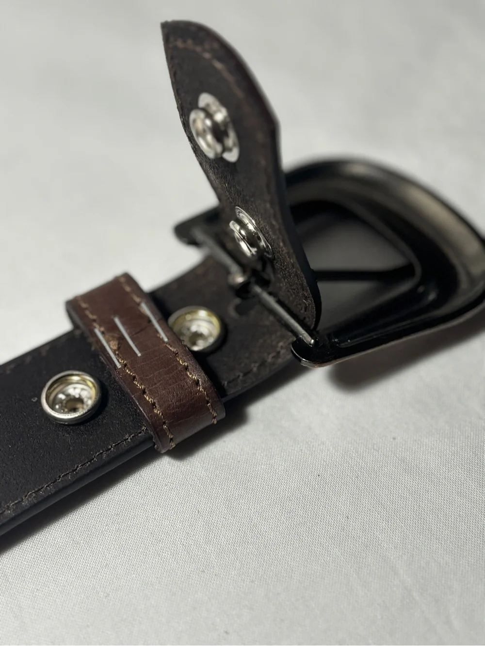 New Western Fullgrain Leather Belt Handmade by Leather Artisans Brown Size 34